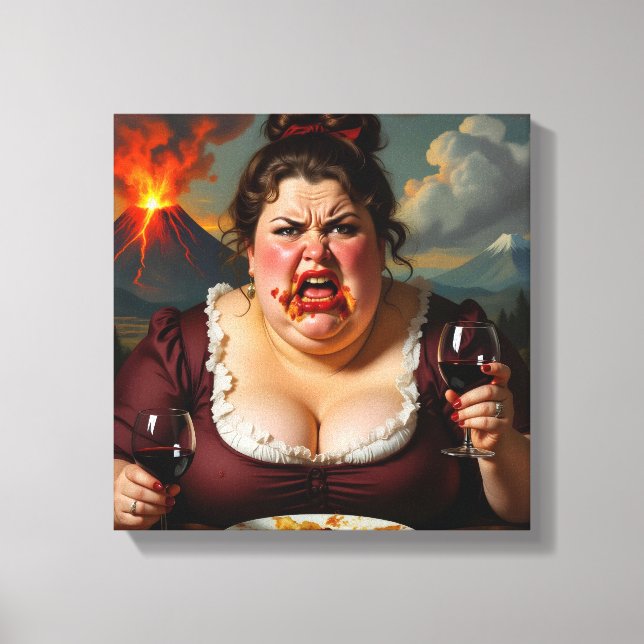 Toile “Madame Lava-Cake”- She Blows At A Moments Notice (Recto)