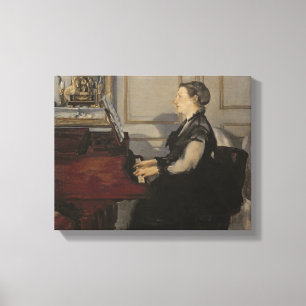 Toile Madame Manet au piano, 1868 de Manet