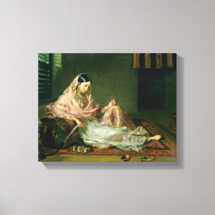 Toile Madame musulmane Reclining, 1789 (huile sur la