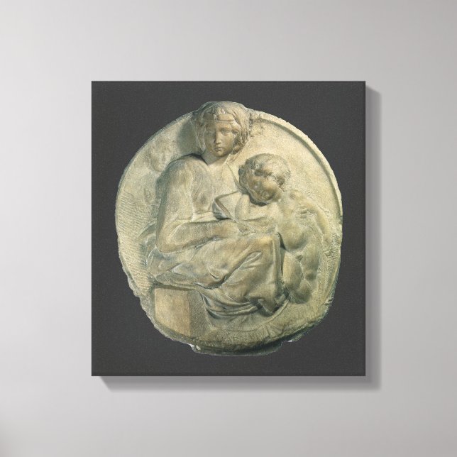 Toile Madone et Enfant, Tondo Pitti de Michel-Ange (Recto)