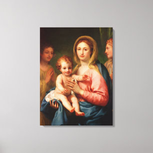 Toile Madonna et enfant avec deux anges, 1770-73