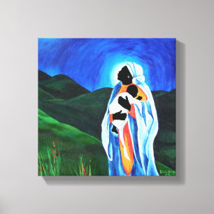 Toile Madonna et enfant - espérez le monde 2008