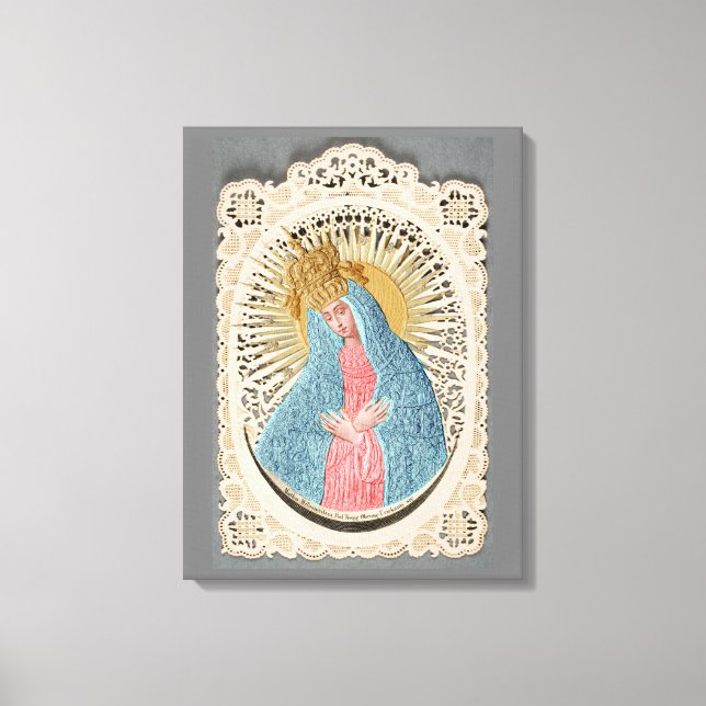 Toile Madonna Reine du Ciel sur dentelle (Recto)