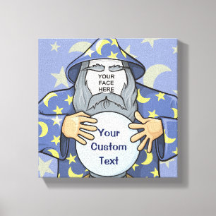 Toile Magicien avec votre visage