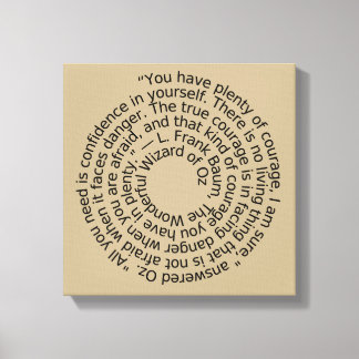 Toile Magicien du courage en spirale Oz citation mur art
