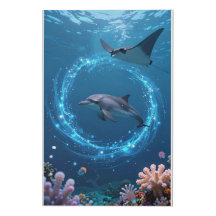 Toile Magique Dauphin – Mur de l'Océan de Rêve