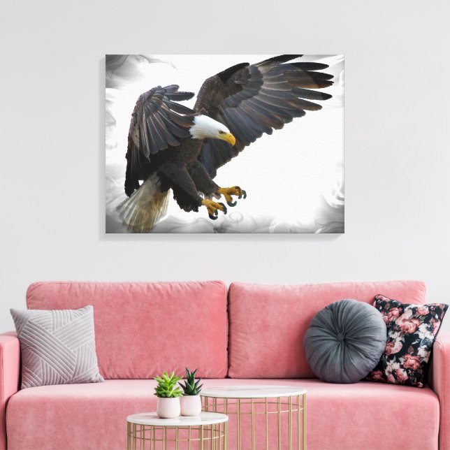 Toile Magnifique aigle à tête blanche en vol (Insitu(Salon))