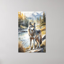 Magnifique loup quelque part dans une belle nature