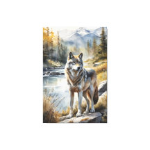 Magnifique loup quelque part dans une belle nature
