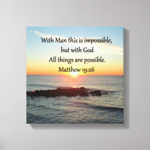 TOILE MAGNIFIQUE MATTHEW 19:26 PHOTO DESIGN