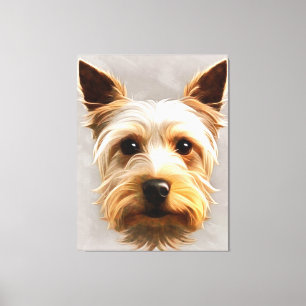 Toile Magnifique Mignonne Yorkshire Terrier Chiot Flotta