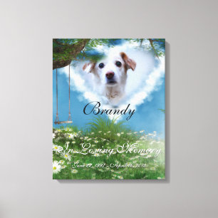 Toile Magnifique Pré Ajouter Votre Animal Photo Mémorial