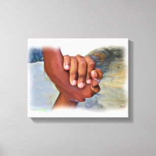Toile Main dans la main, Leanding a help hand_
