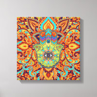 Main de Hamsa colorée - Main de Fatima