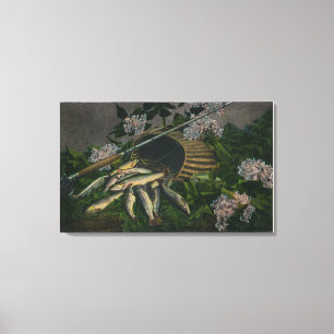 Toile MaineView Nice d'un crochet de truite grise du