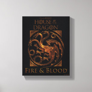 Toile MAISON DU DRAGON   Maison Targaryen Sigil