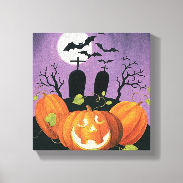 Toile Maison hantée d'Halloween éffrayant (Recto)