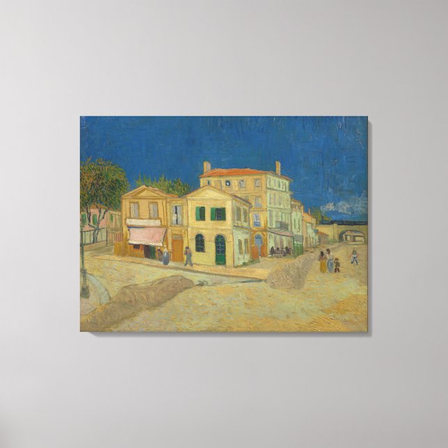 Toile Maison Jaune par Vincent van Gogh (Recto)