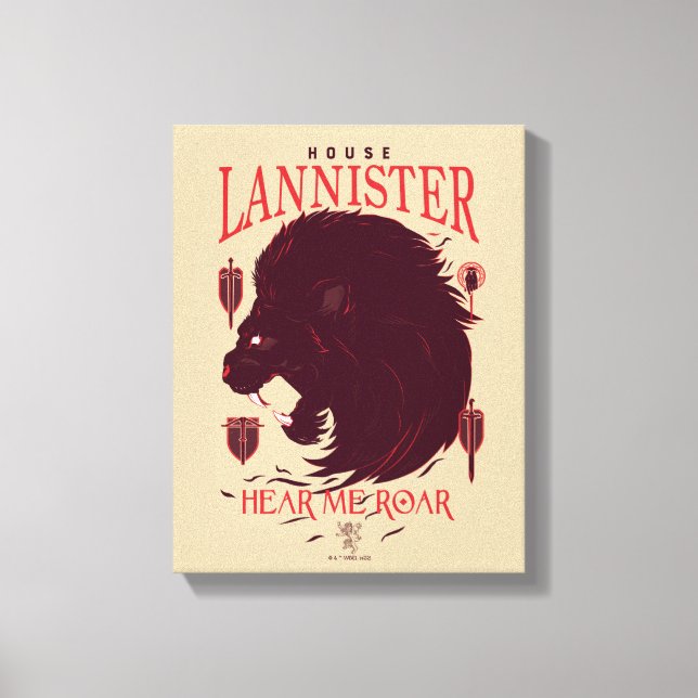 Toile Maison Lannister - Entendez-moi Roar (Recto)