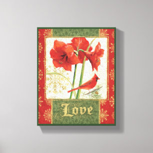 Toile Maison pour l'amour d'amaryllis de Noël