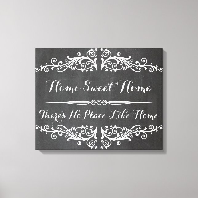 Toile MAISON SWEET HOME.Il n'y a pas d'endroit comme la  (Recto)