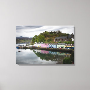 Toile Maisons colorées dans Portree, Skye