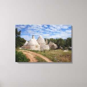 Toile Maisons Trulli dans les Pouilles/Pouilles