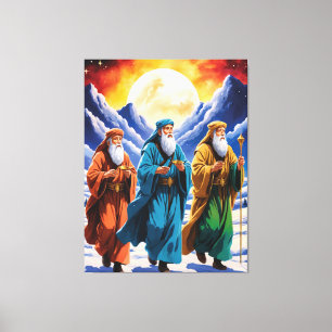 Toile Majestic Trois Sages Hommes Voyage Noël
