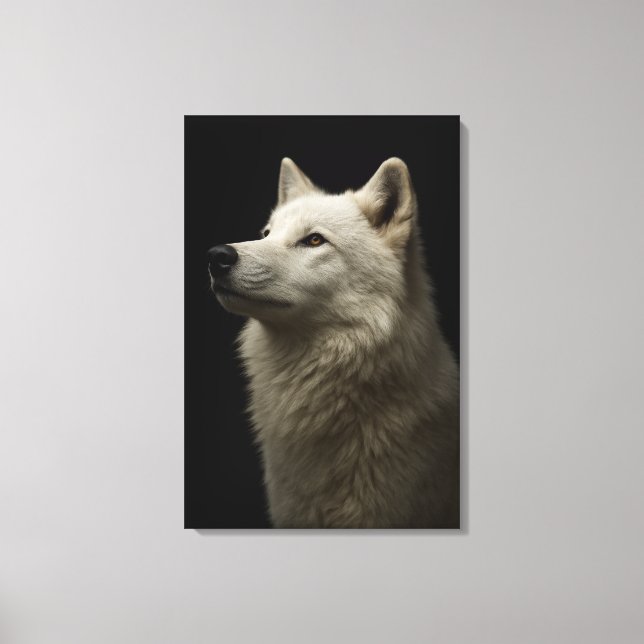 Toile Majestic Wolf Portrait Strength & Royal Confidence (Recto)