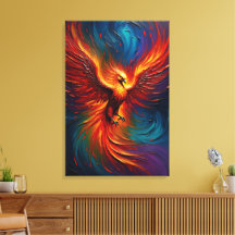 Majestueux Phoenix Firebird Abstrait Fantastique