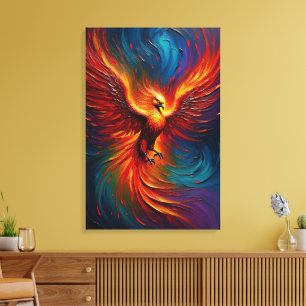 Toile Majestueux Phoenix Firebird Abstrait Fantastique