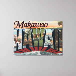 Toile Makawao, Hawaï - grandes scènes de lettre