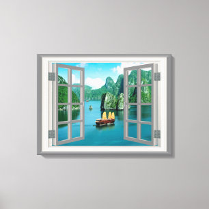 Toile Malaisie Voilier Ocean Mounts Faux Window