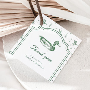 Toile Mallard Enten Neutrale Babyparty Geschenke Geschenkanhänger