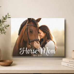 Toile Maman de cheval personnalisée écriture moderne éta