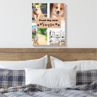 Toile Maman de Chien Mignon Photo Personnalisée