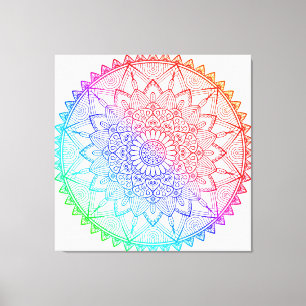 Toile Mandala Arc-en-ciel
