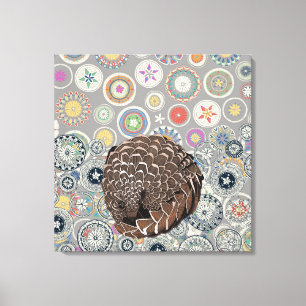 Toile mandala de pangolin