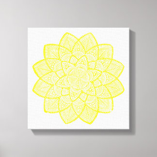 TOILE MANDALA JAUNE