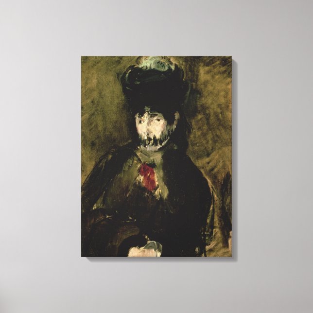 Toile Manet | Berthe Morisot portant un voile, 1872 (Recto)