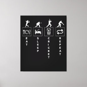 Toile Manger Sommeil Cricket Répéter