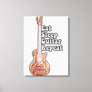 Toile Mangez la répétition de la guitare de sommeil. cit