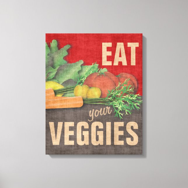 Toile Mangez Votre Cuisine Légume Décor Art (Recto)