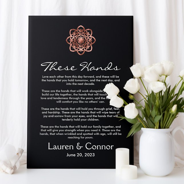 Toile Manipulation du Mariage irlandais Keepsaké Celtic  (Handfasting Irish Wedding Vows Keepsake Canvas Print)