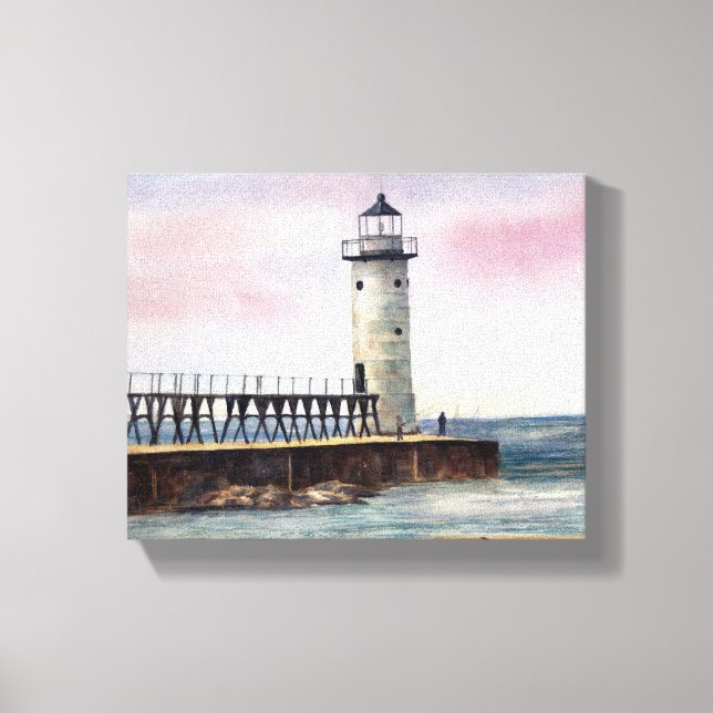 Toile Manistee North Pierhead Lighthouse StretchedCanvas (Recto)