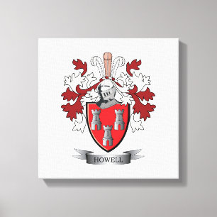 Toile Manteau de crête de famille de Howell des bras