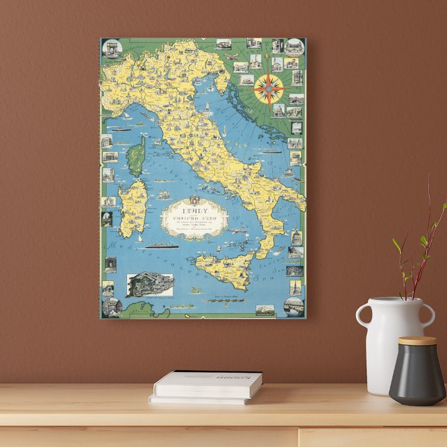 Toile Map of Italy with Vatican (Créateur téléchargé)
