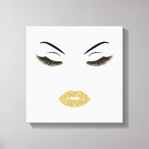 Toile Maquillage avec effet parties scintillant