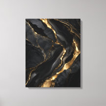 Marbre d'obsidienne aux veines dorées
