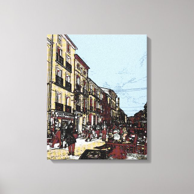 Toile Marché d'antiquités de Pezenas France (Recto)